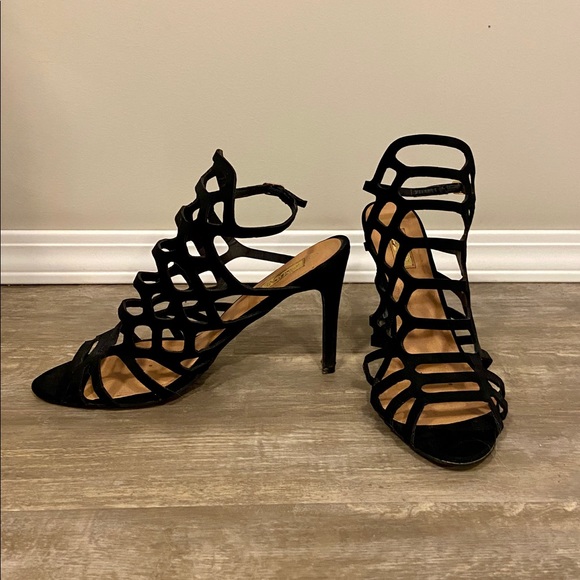 Ardene Party 2018 Collection Black Strappy Heels - Picture 2 of 4